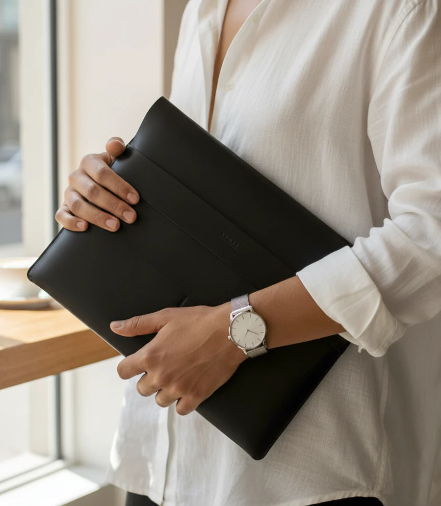 Atlas -Leather Mcbook Sleeve - Image 3