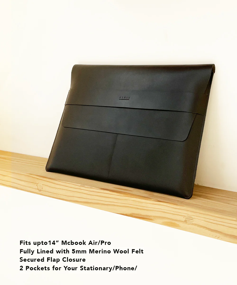 Atlas -Leather Mcbook Sleeve - Image 4