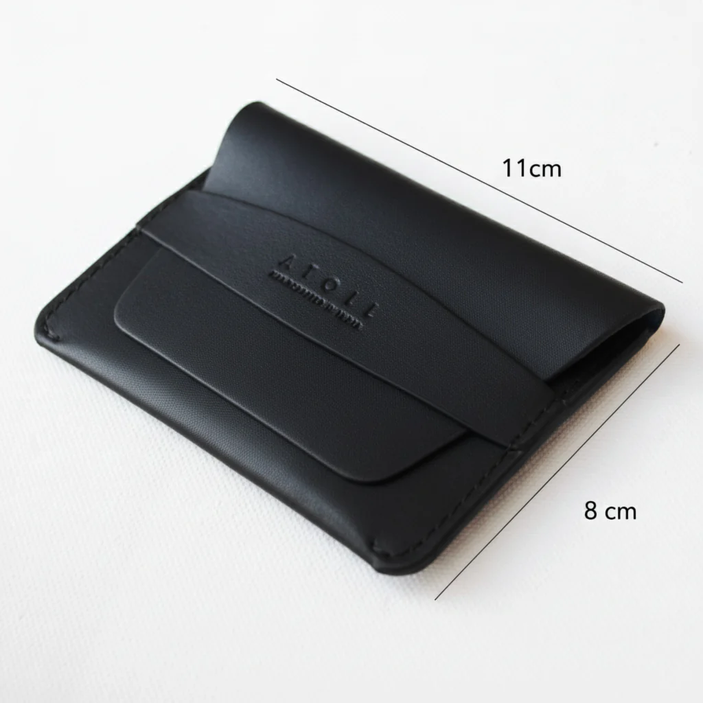 Greece -Black Leather Flap Wallet - Image 3