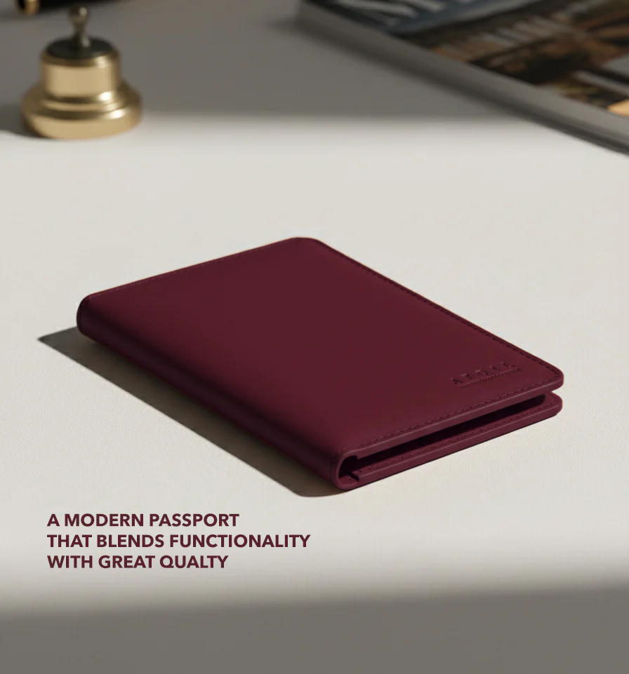 Utah Burgundy- Passport Holder - Image 3